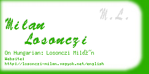 milan losonczi business card